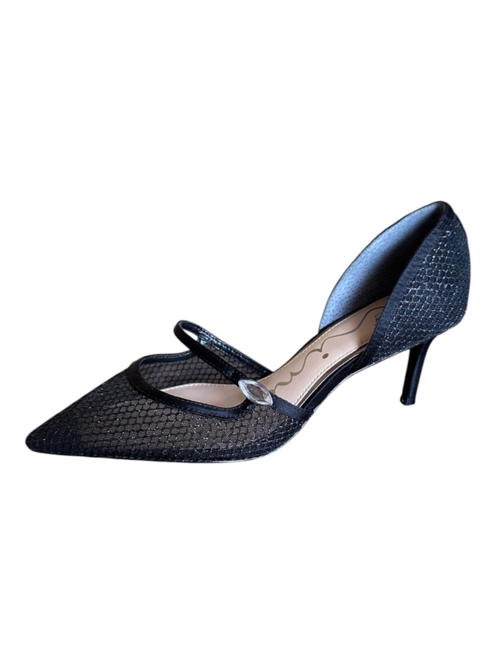 Nina Nashly Pointed Toe Cap Toe Mary Jane Pumps Women’s 6.5 Black